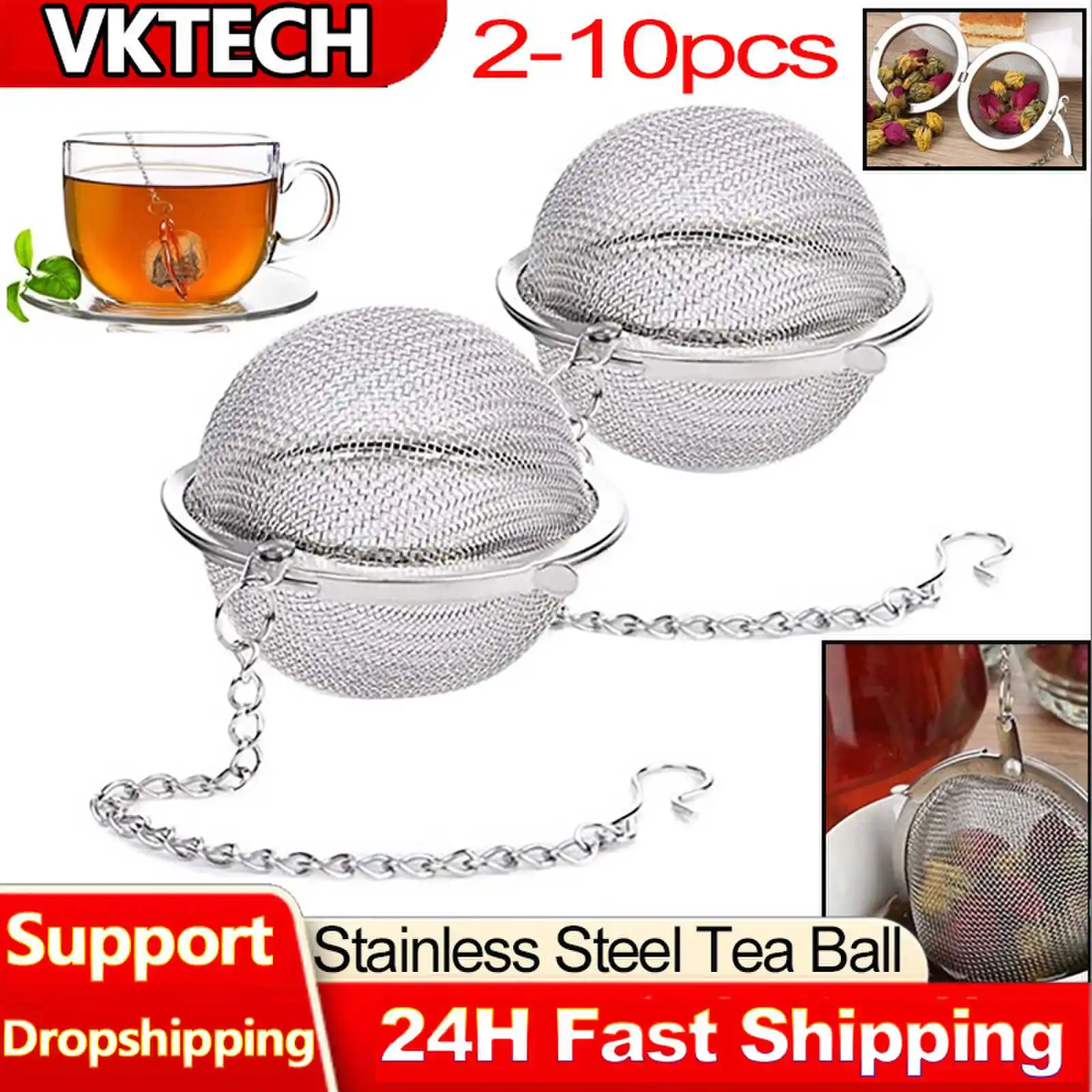 Loose Leaf Tea Infuser - 2-10 pezzi infusore a rete a